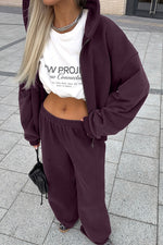 Cotswolds Lane Hooded sweatshirt and loose sweatpants two-piece set