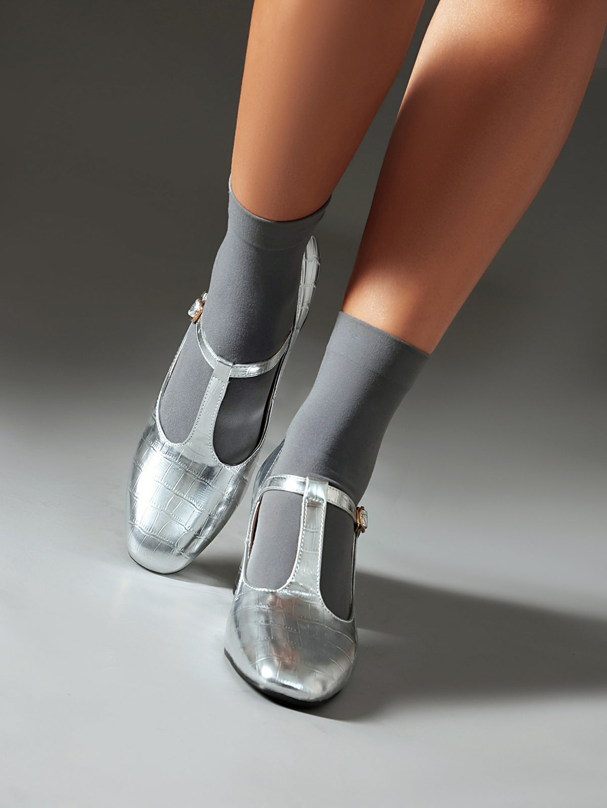 T-strap Chunky Heel Square-toe Mary Jane Shoes