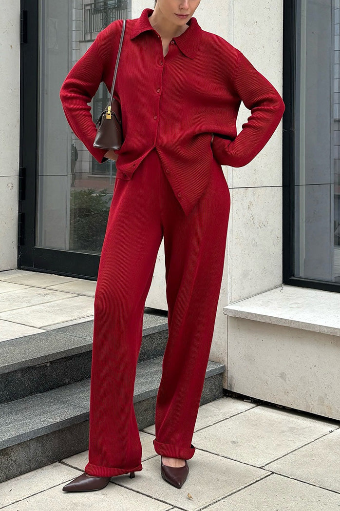 Edinburgh Royal Mile Knitted cardigan and trousers two-piece suit