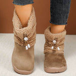 Easy lacing system suede high-top snow boots