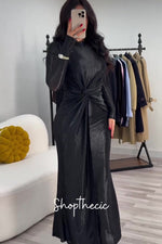 Timeless Aura Waist-cinching Layered long Dress