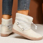 Easy lacing system suede high-top snow boots