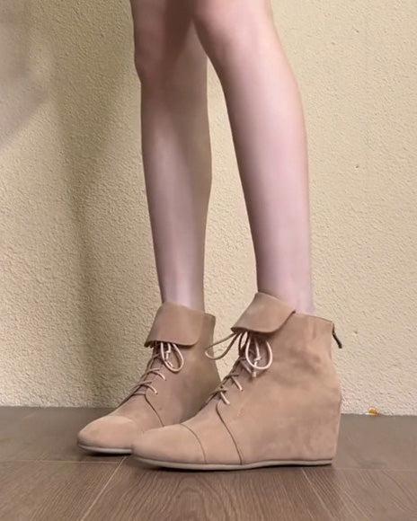 The Stylist Suede lace-up Martin boots
