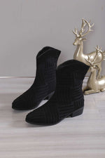 Bottines mi-mollet pelucheuses colorées