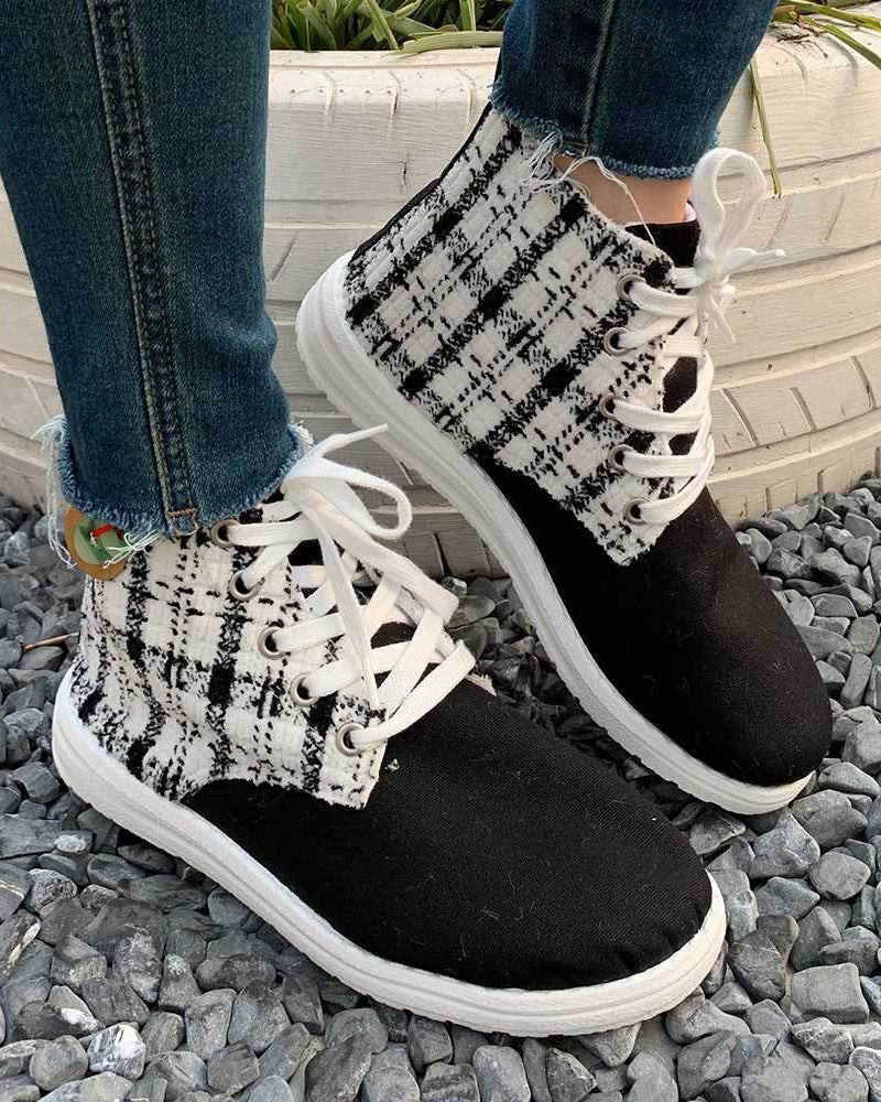 Leopard print patchwork canvas Chelsea boots