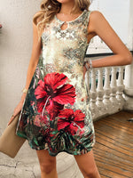Timeless Beauty Sleeveless Printed Pocket Dress