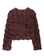 Spring Garden Round Neck Floral Cropped Jacket