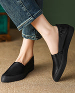 Vintage Pointed-toe Thick-soled Loafers