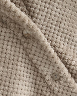 Sweatshirtjacke mit Kapuze und Knopfverschluss und abgerundetem Saum