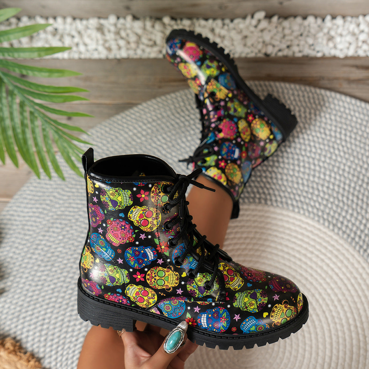 Bottes Martin à imprimé de dessin animé d'Halloween