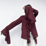 Wide Cuffs and Ruffles Long sleeve Light Shirt