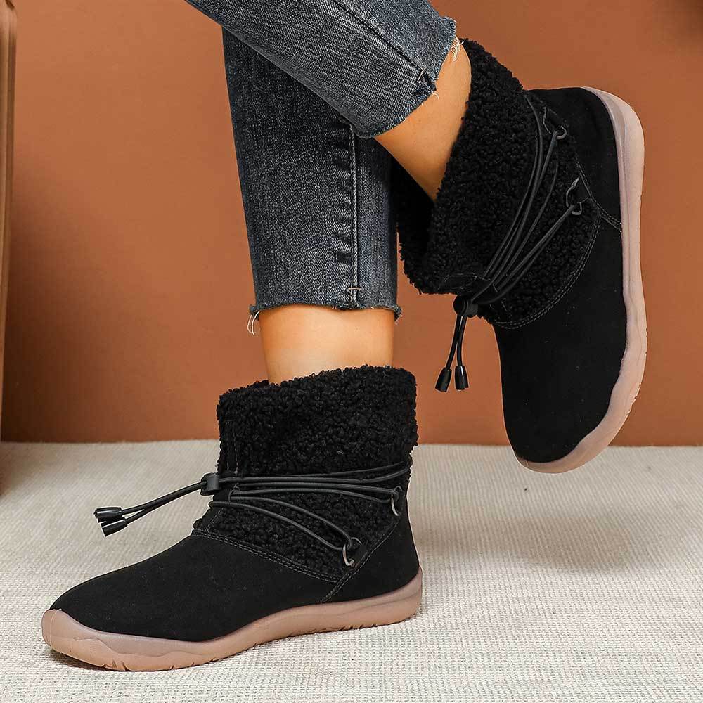Easy lacing system suede high-top snow boots