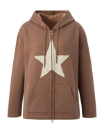 Sweatshirt mit Pentagramm-Patch