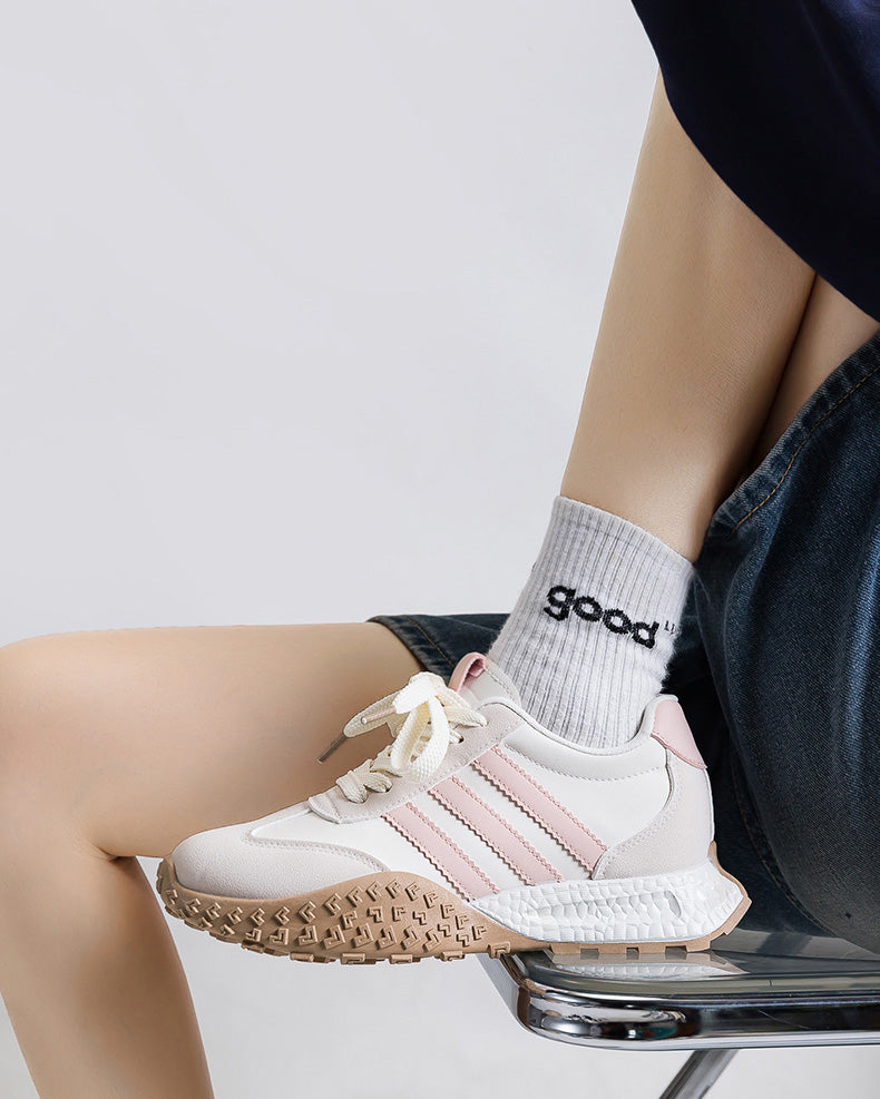 Foam Sole Hidden WedgeRetro Running Sneakers