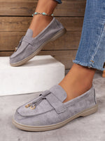 Whispering Breeze Metal Buckle Flat Shoes