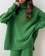 Ensemble pull à col roulé ample et pantalon