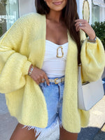 The Softest Shrug Lantern-sleeved knitted cardigan jacket