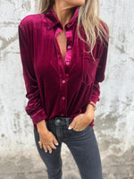 Velvet Single Breasted Shirt