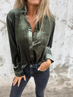 Velvet Single Breasted Shirt