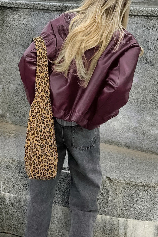 Mood Lift – Kurze Bikerjacke aus mattem PU-Leder