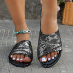 Chaussons plats en python à paillettes