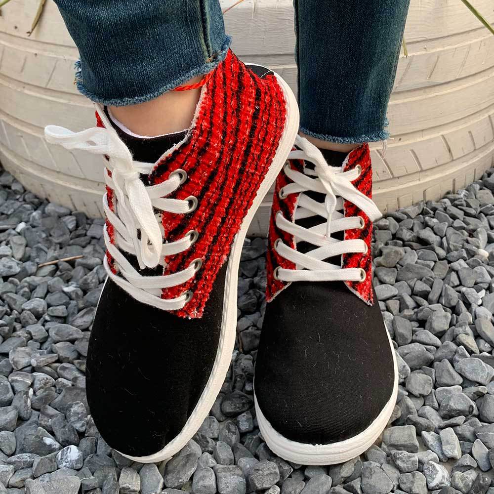 Leopard print patchwork canvas Chelsea boots