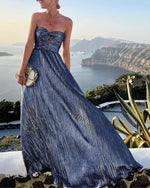 Strapless Shiny Dramatic Party Dress