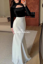 Abito da sera in raso aderente Aural Silhouette