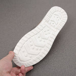 Champagne Leaf-Shaped Metallic Buckle Flat Loafers