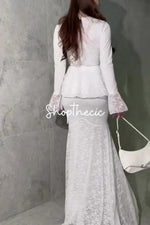 Abito in pizzo bianco Latent Luminescence