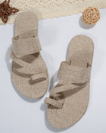 Chaussons plats slip-on en jean