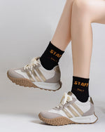 Foam Sole Hidden WedgeRetro Running Sneakers