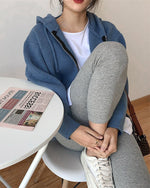 Sweat court ample à capuche en maille