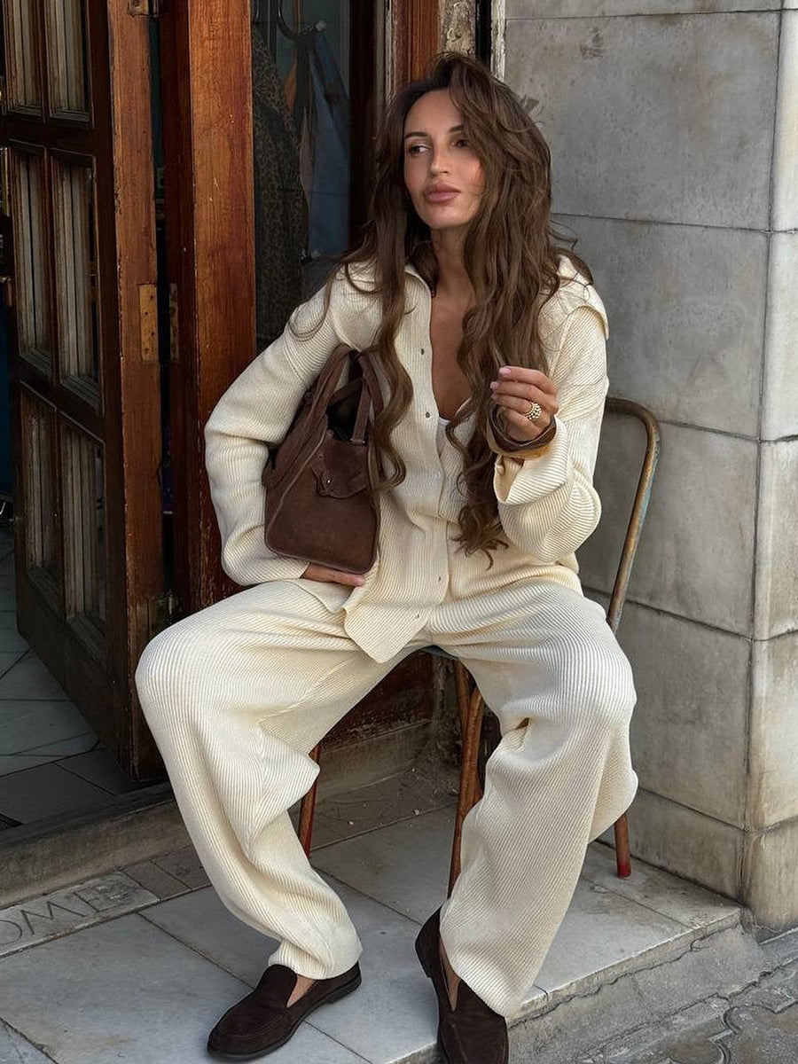 Edinburgh Royal Mile Knitted cardigan and trousers two-piece suit