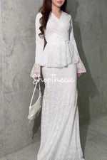 Abito in pizzo bianco Latent Luminescence