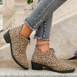 Chaussures Chelsea zippées à pointe fine et couture mi-haute