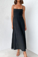 Strapless Fitted High-Waist Knit Pleated Dress