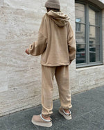 Campus Crew Polar fleece hooded sweatshirt and sweatpants two-piece set