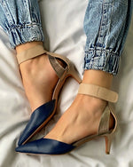 Dancing Fireflies - Sandales stiletto color block à bout pointu