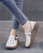 Retro Thick Sole Flat Croc Garden Shoes