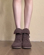 The Stylist Suede lace-up Martin boots