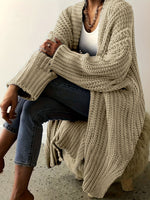 Rainy Day Refuge chunky knit long cardigan