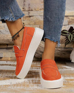 Shallow-cut Vamp Flat Slip-on Loafers