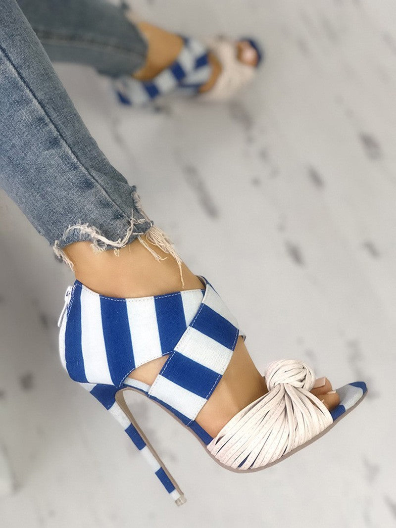 Stiletto Pumps Cross Strappy Sandals