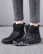 Retro Lace-Up Flat Ankle Boots - Classic Restock