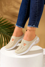 Chaussures à enfiler en tricot respirantes et confortables