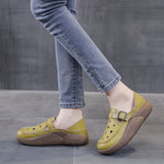 Retro Thick Sole Flat Croc Garden Shoes