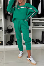 Street Vibes long-sleeved sweatshirt and elastic pants two-piece set