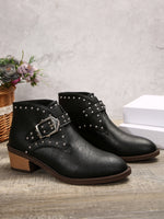 Austrian Alpine studded low block heel Chelsea boots