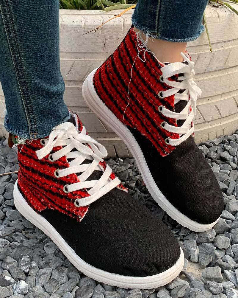 Leopard print patchwork canvas Chelsea boots